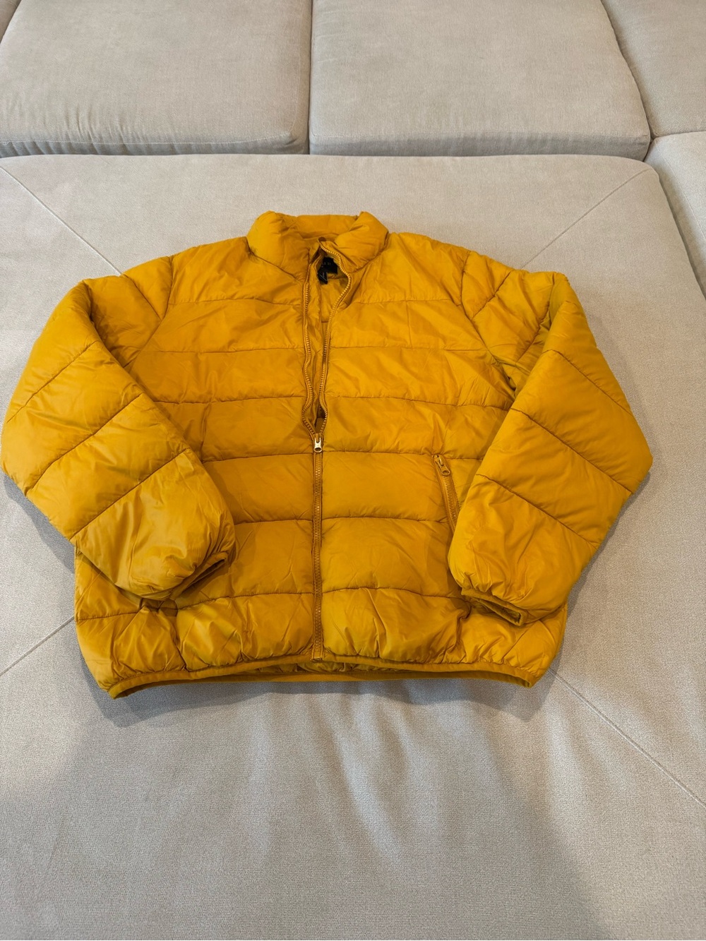 Forever 21 Men's Mustard Yellow Puffer Jacket